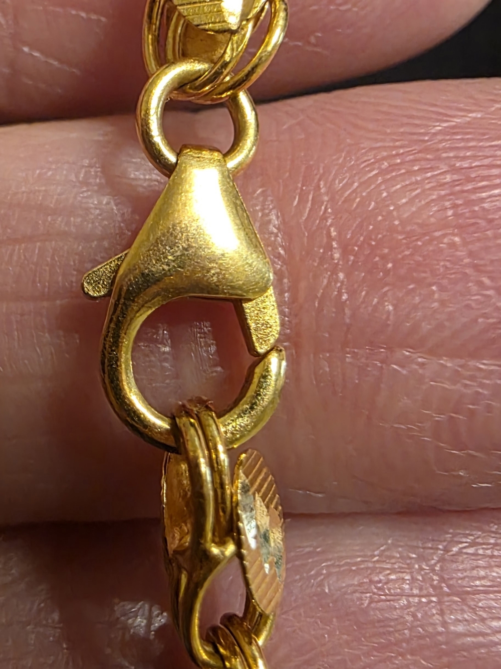 21k Gold Damascus Chain W/ Stamp 21k Not Plated Almost 13grams 16" - Picture 7 of 14